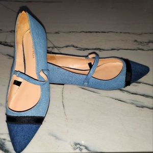 "Who What Wear", Sz. 10, Denim flats